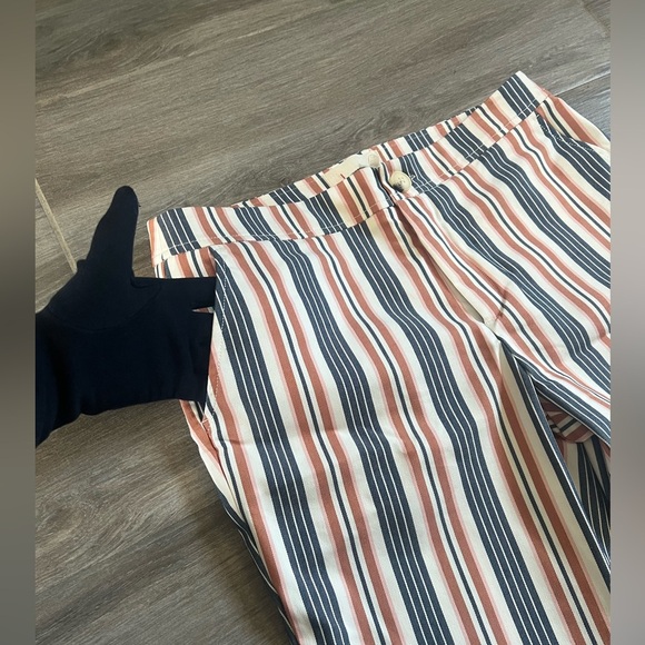 NWOT Anthropologie Striped Flare Multicolor Pants - Picture 7 of 16